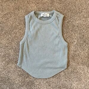 Kids Ribbed Tank Top - Blue